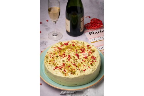 TARTA PISTACHO Y FRAMBUESA