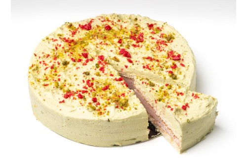 TARTA PISTACHO Y FRAMBUESA